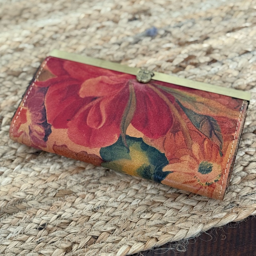 Patricia Nash Artistic Red and Orange Wallet